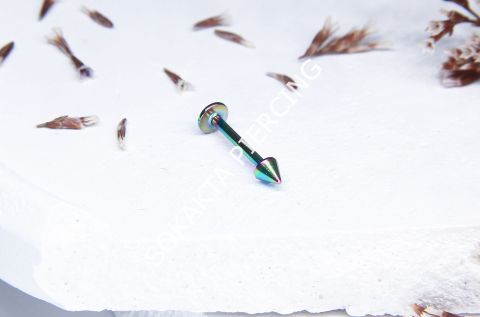 10 MM SPİKE İLK DELİM PİERCİNG Silver