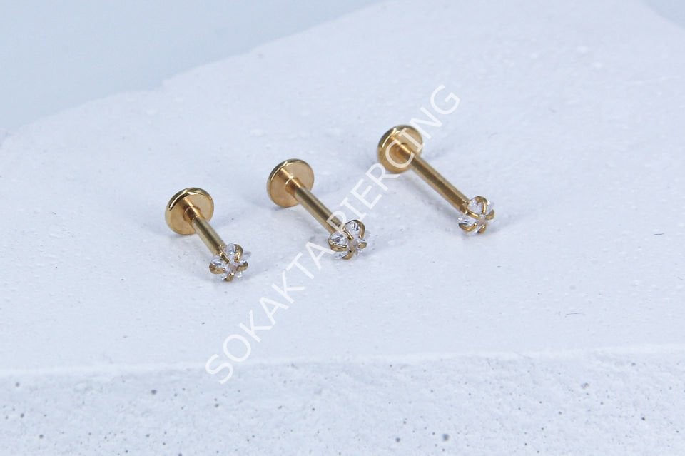 TEK TAŞ KÜÇÜK  YILDIZ PİERCİNG 10 mm