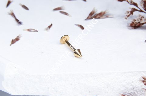 8 MM SPİKE İLK DELİM PİERCİNG Silver