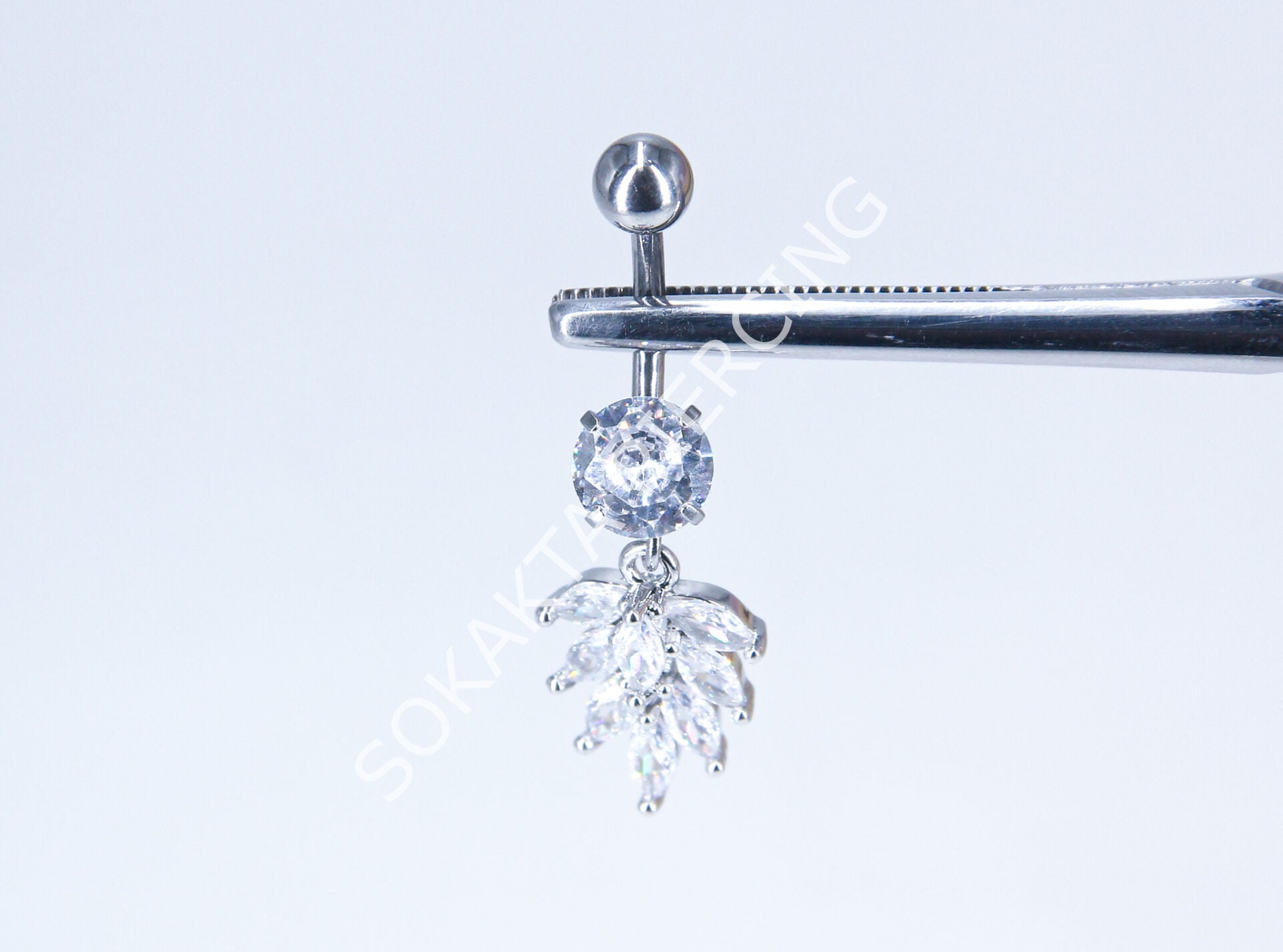 F165-166 - GÖBEK PİERCİNGİ Silver