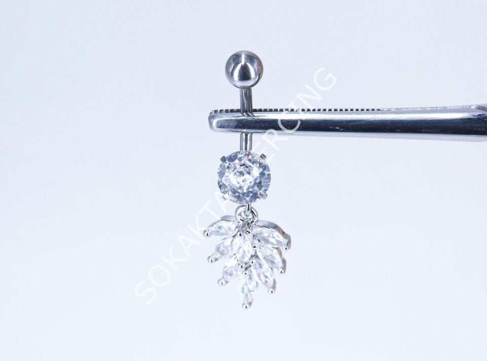 F165-166 - GÖBEK PİERCİNGİ Silver