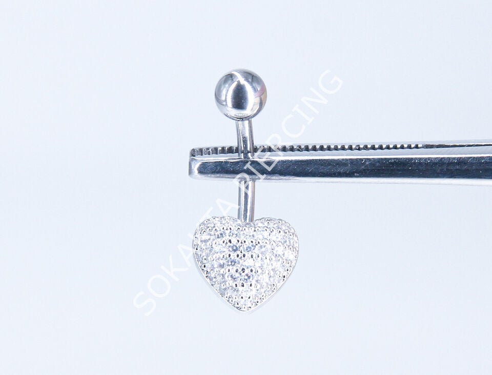 F212-213 - GÖBEK PİERCİNGİ Silver
