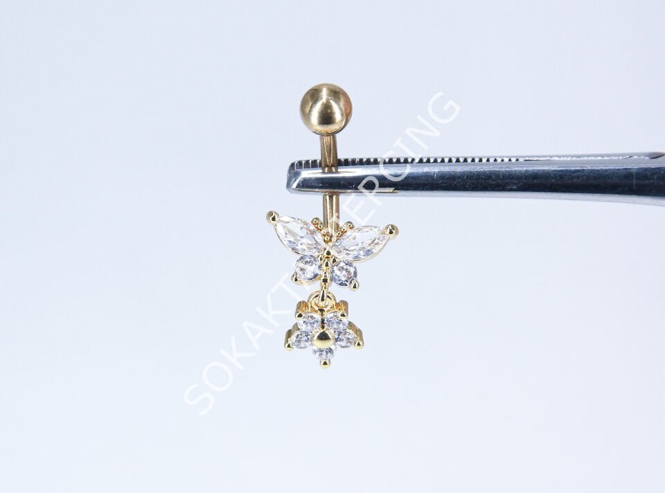 F135-136 - GÖBEK PİERCİNGİ Silver