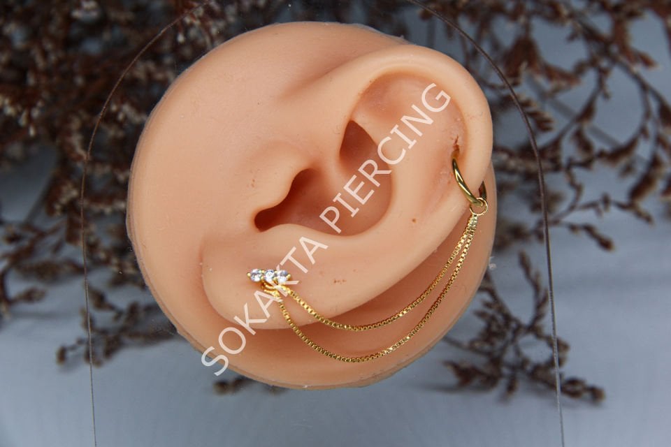 D71 - ÇİFTLİ ZİNCİRLİ PİERCİNG