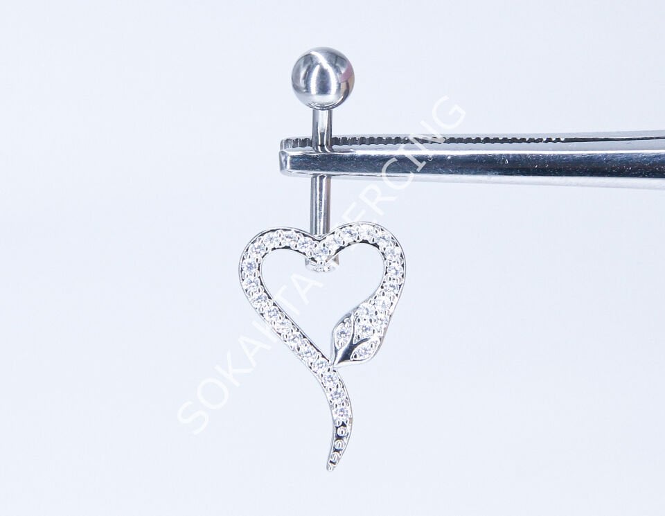 F160-161 GÖBEK PİERCİNGİ Silver