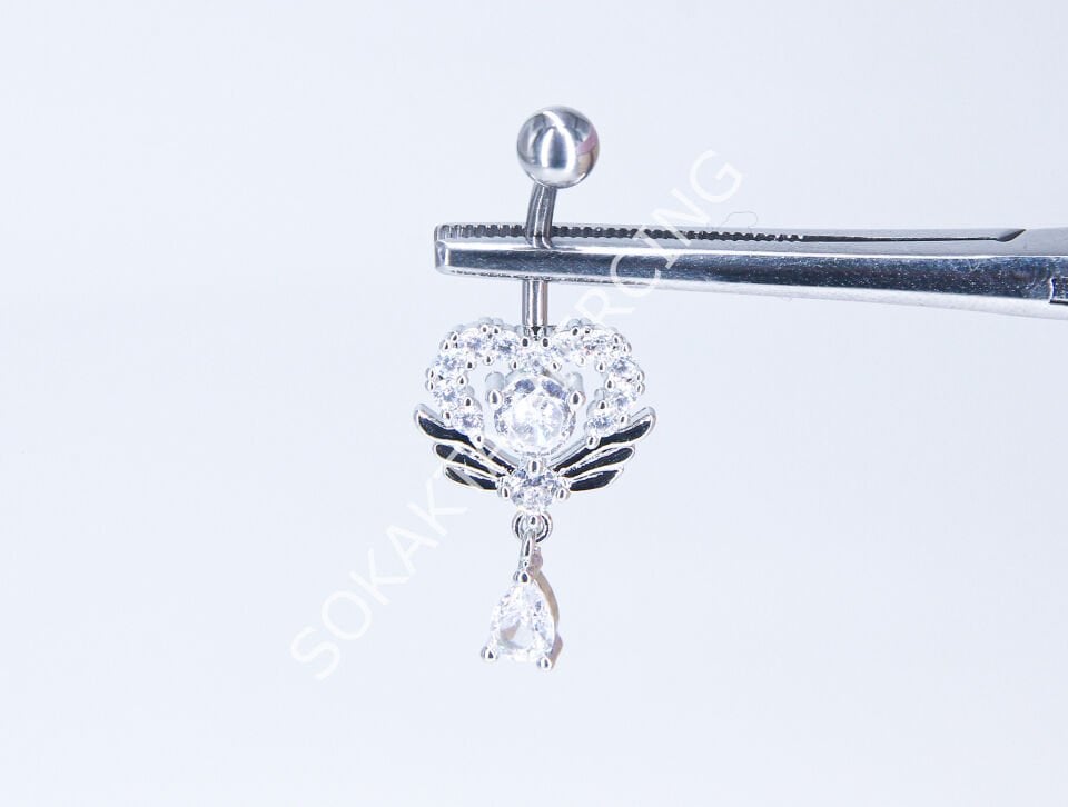 F73-73 - GÖBEK PİERCİNGİ Silver