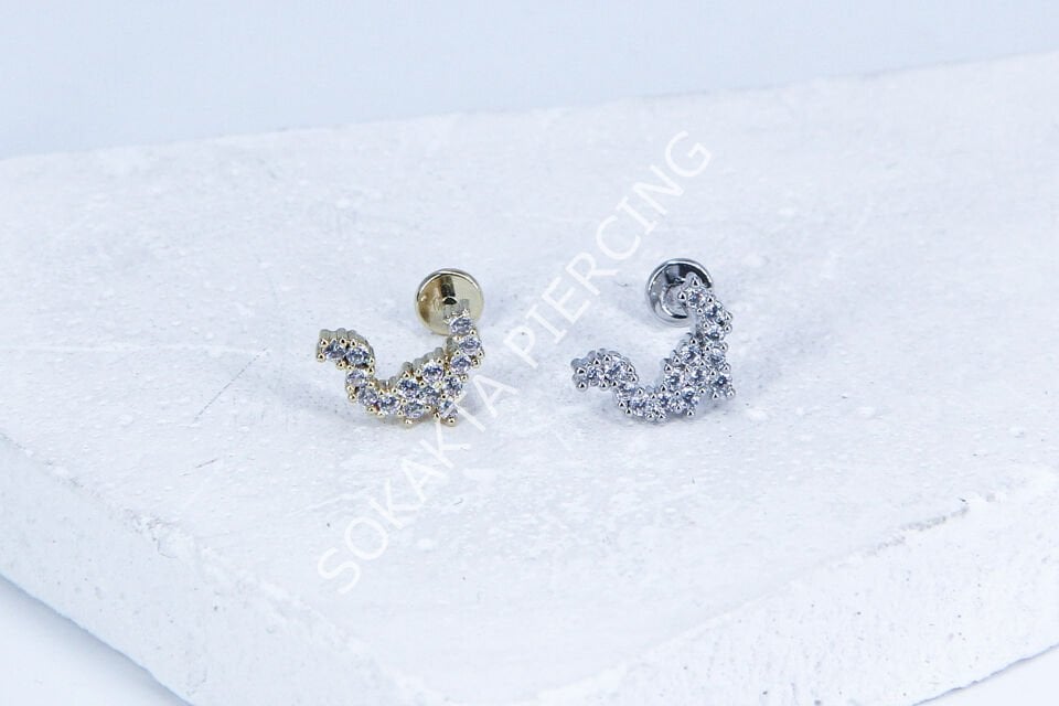 G93 - 6MM ARKASI DÜZ TRAGUS Gold