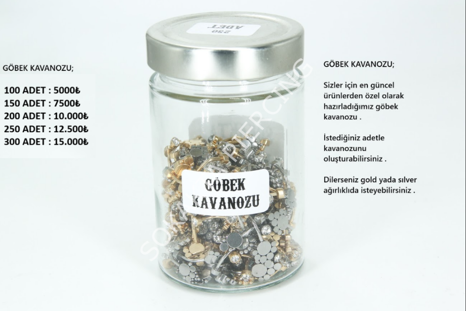 GÖBEK KAVANOZU 200 Adet