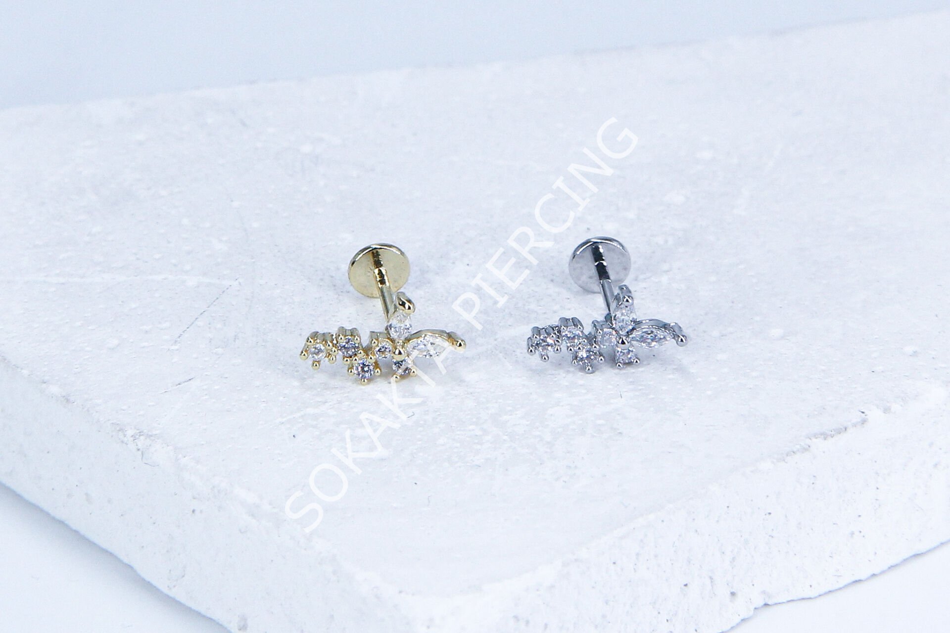 G95 - 6MM ARKASI DÜZ TRAGUS Silver