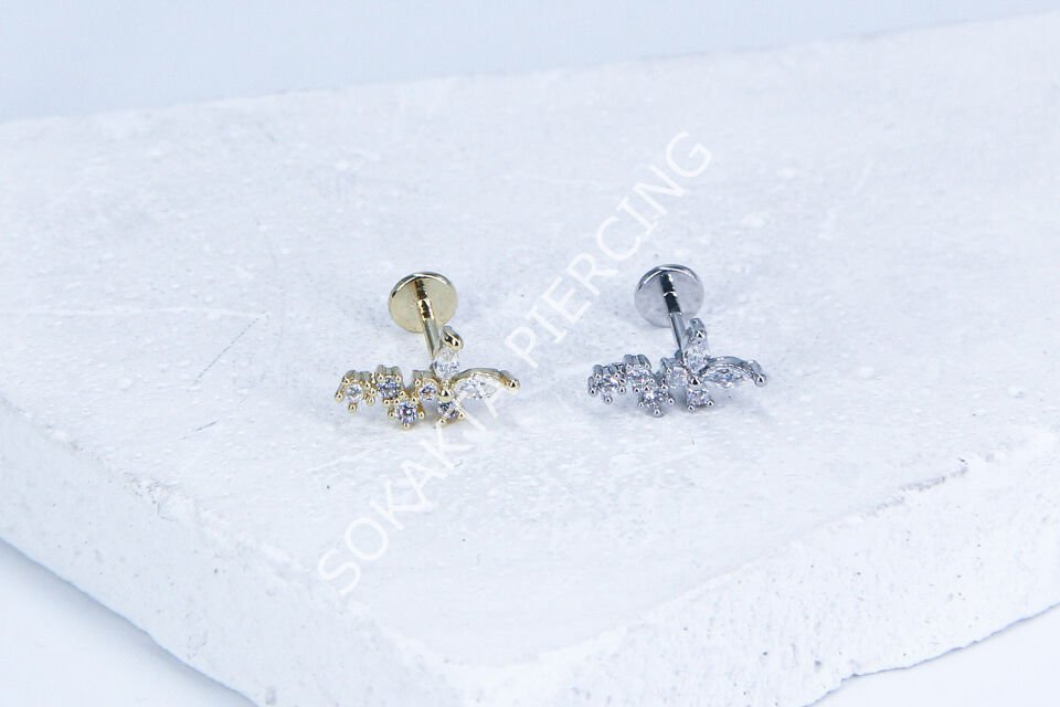 G95 - 6MM ARKASI DÜZ TRAGUS Silver
