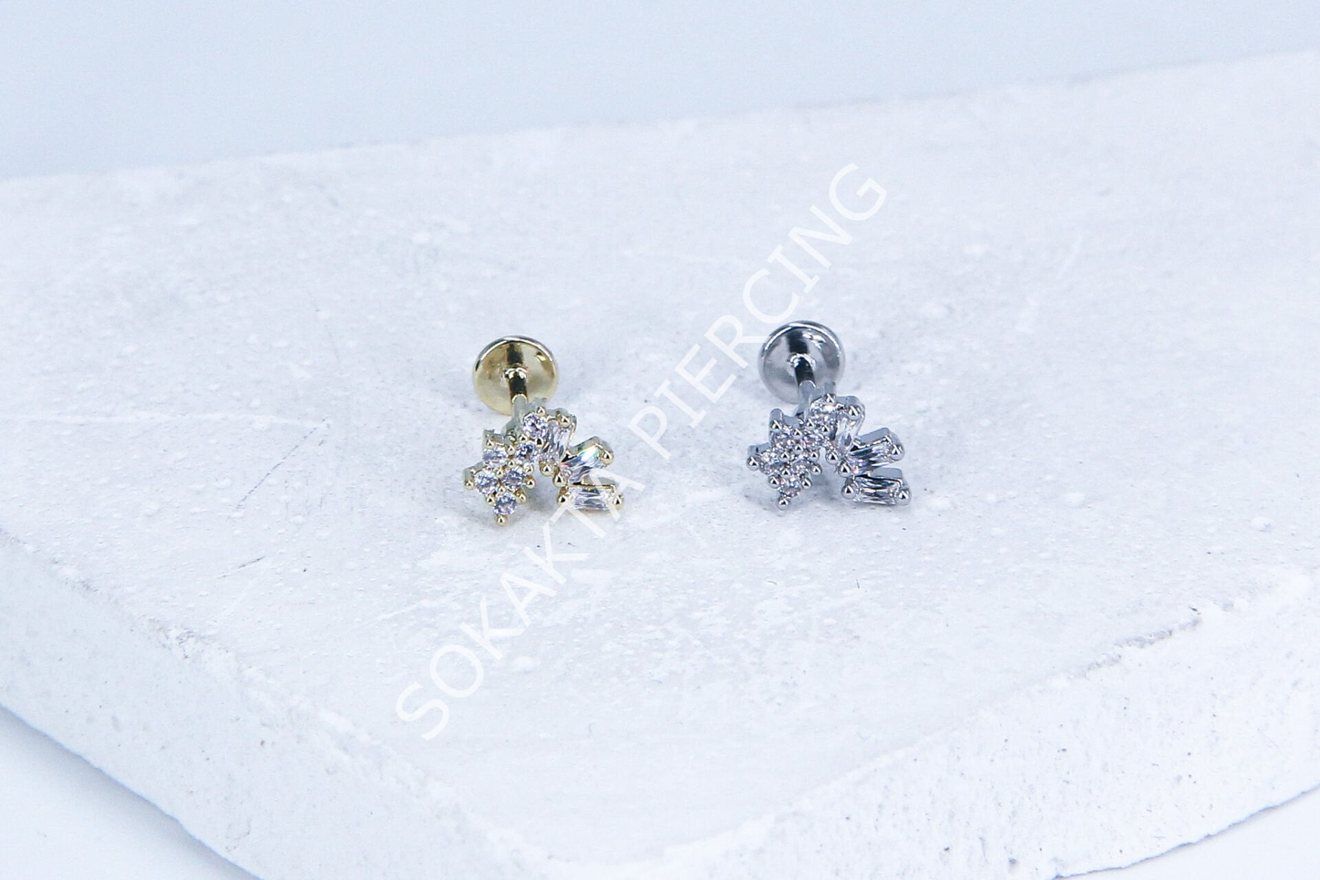 G97 - 6MM ARKASI DÜZ TRAGUS Gold