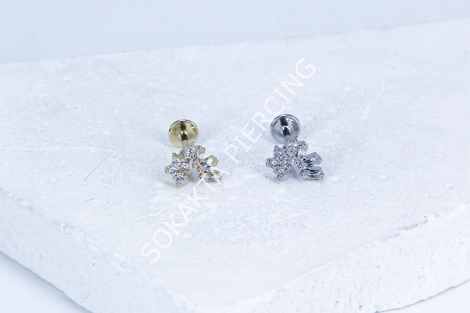 G97 - 6MM ARKASI DÜZ TRAGUS Gold