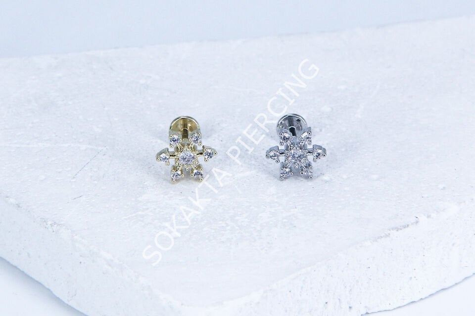 G98 - 6MM ARKASI DÜZ TRAGUS Silver