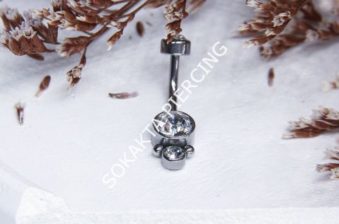 F45 - GÖBEK PİERCİNG Silver