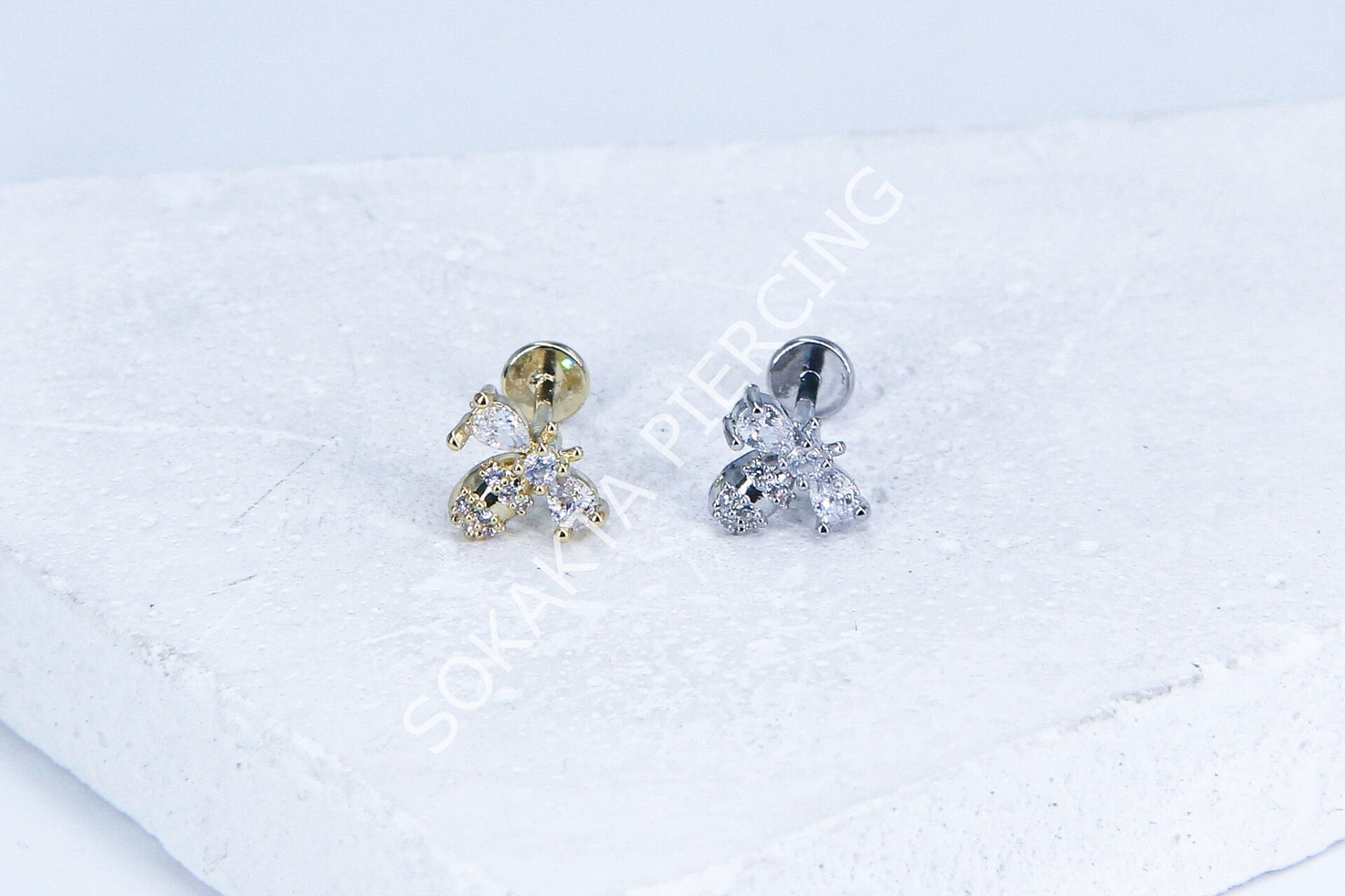 G102 - 6MM ARKASI DÜZ TRAGUS Silver