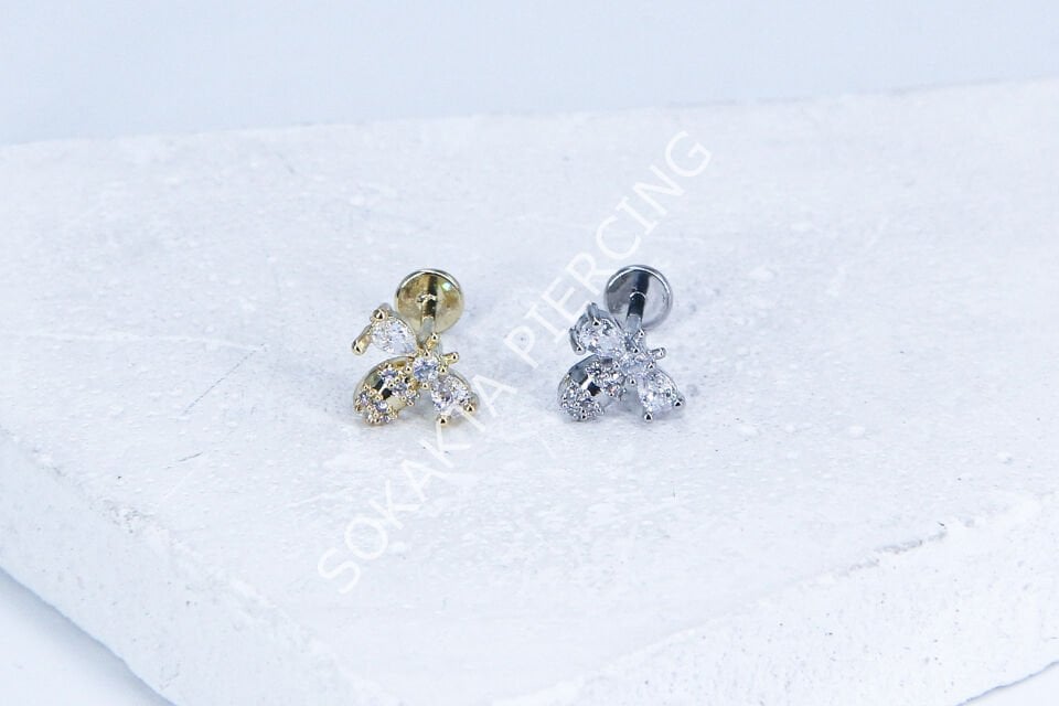G102 - 6MM ARKASI DÜZ TRAGUS Silver