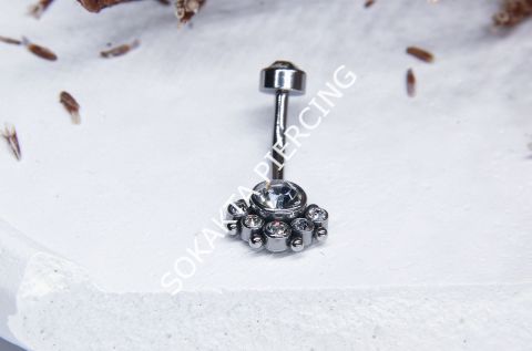 F39 - GÖBEK PİERCİNGİ Silver