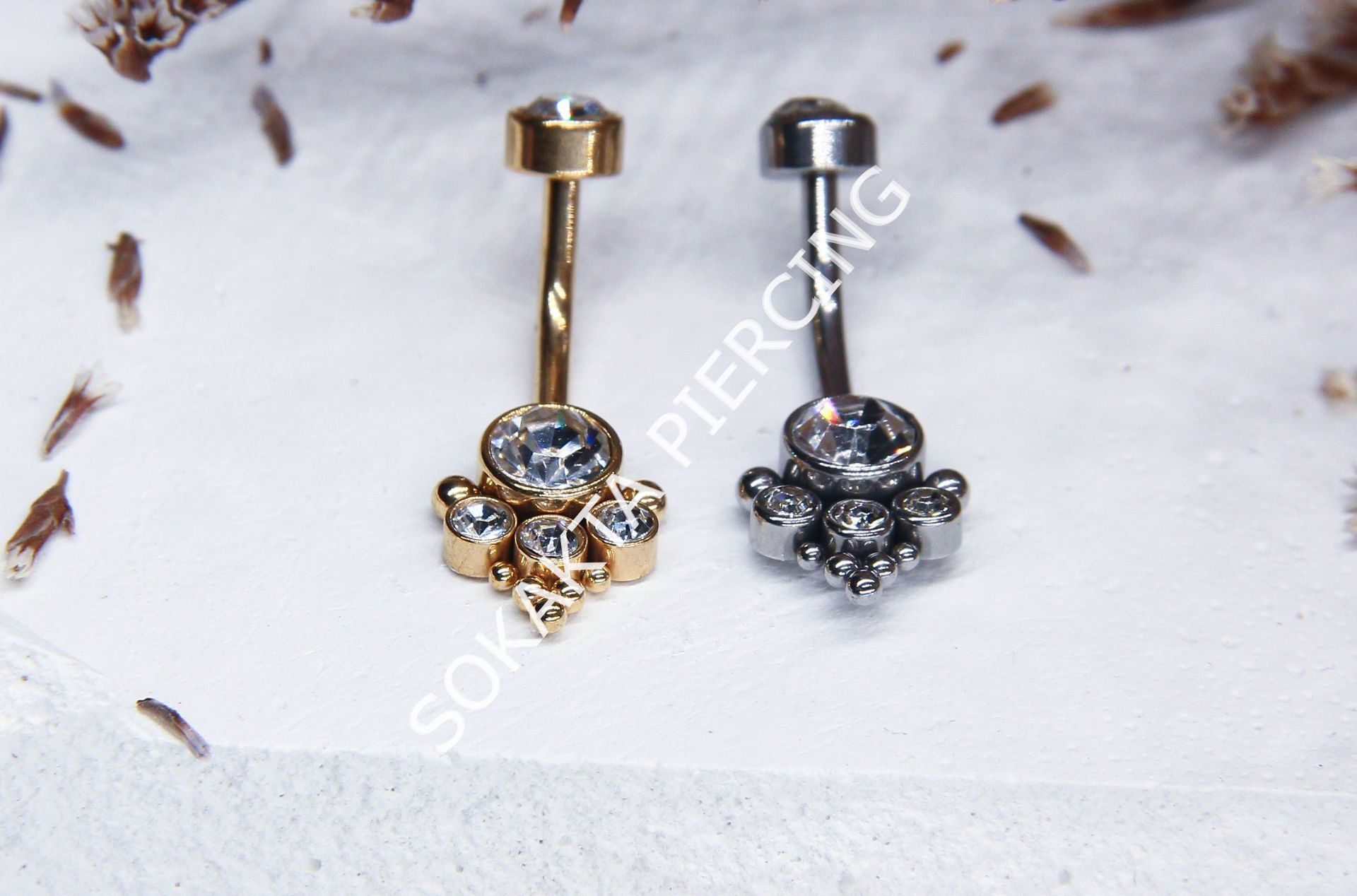 F40 - GÖBEK PİERCİNGİ Gold