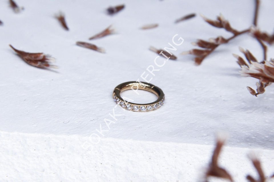 E365 - 6 MM SIRALI TAŞ HALKA Rose