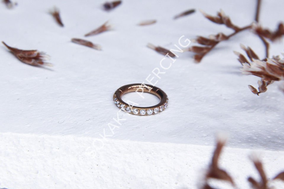 E365 - 6 MM SIRALI TAŞ HALKA Rose