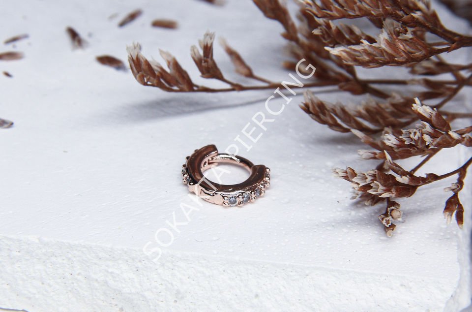 E142 - 6MM TRAGUS HALKA Rose
