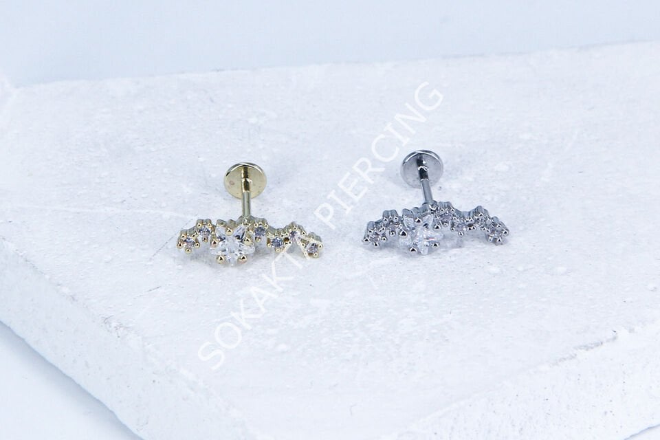 G111 - 6MM ARKASI DÜZ TRAGUS Silver