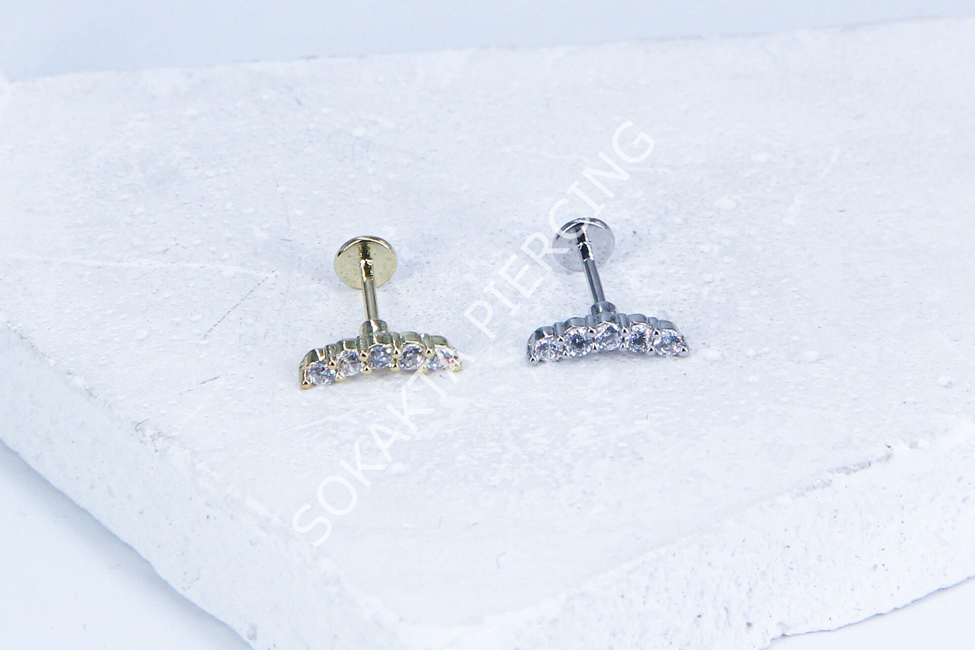 G112 - 6MM ARKASI DÜZ TRAGUS Silver