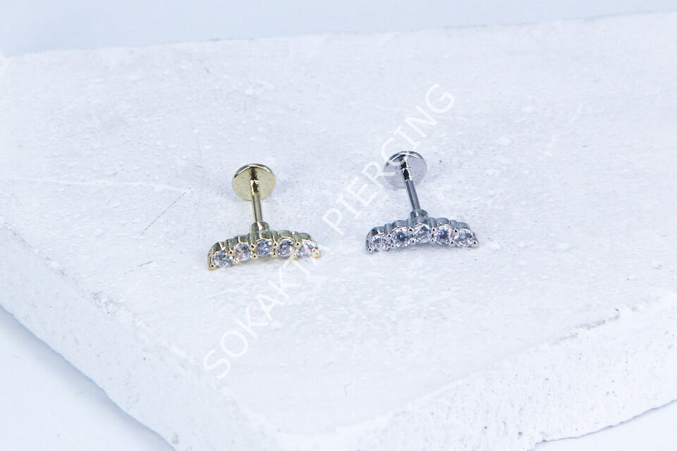 G112 - 6MM ARKASI DÜZ TRAGUS Silver