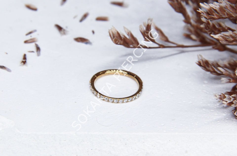 E363 - 10MM SIRALI TAŞ HALKA Rose