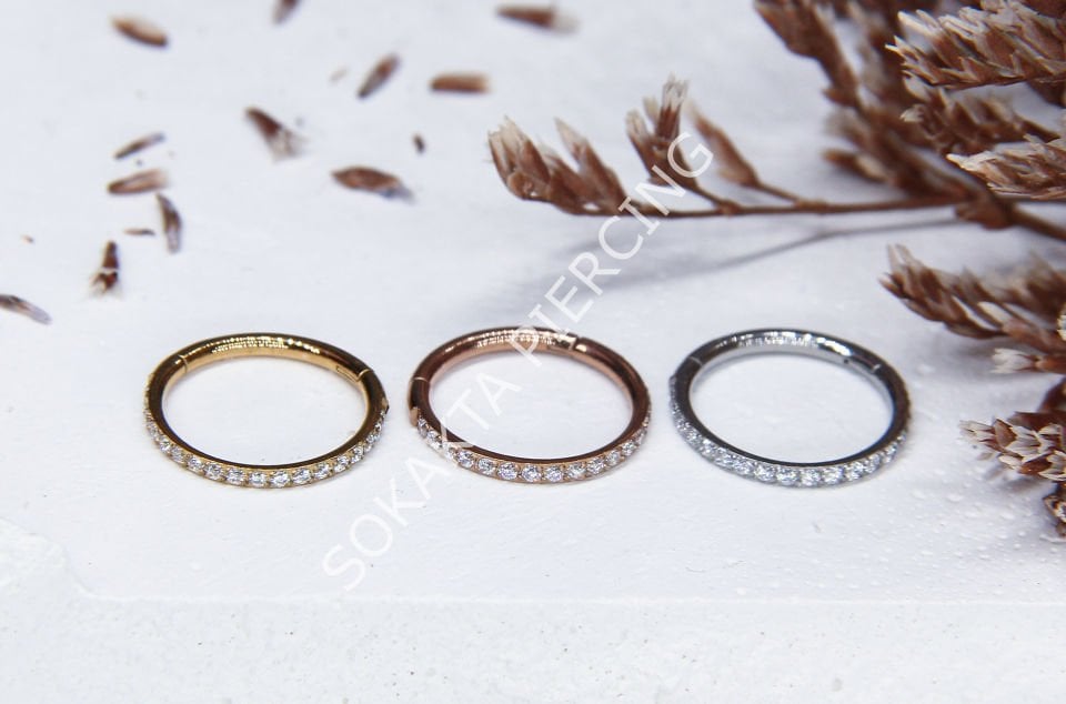 E363 - 10MM SIRALI TAŞ HALKA Rose