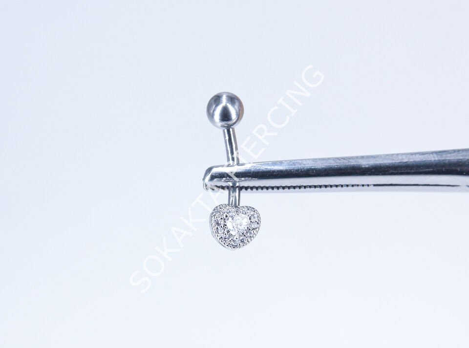 F116-117 - GÖBEK PİERCİNGİ Silver
