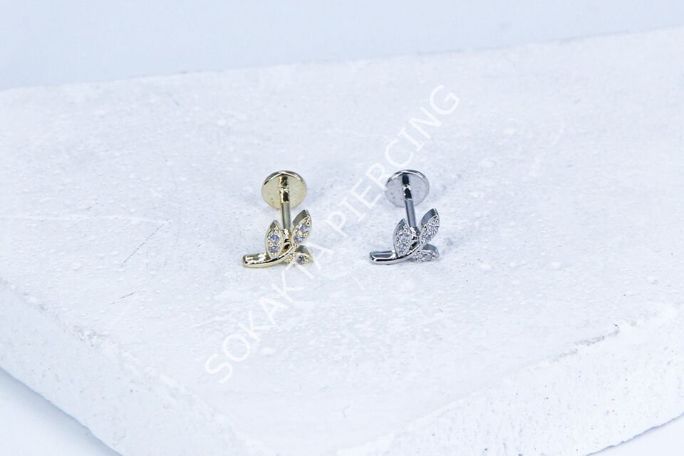 G123 - 6MM ARKASI DÜZ TRAGUS Silver