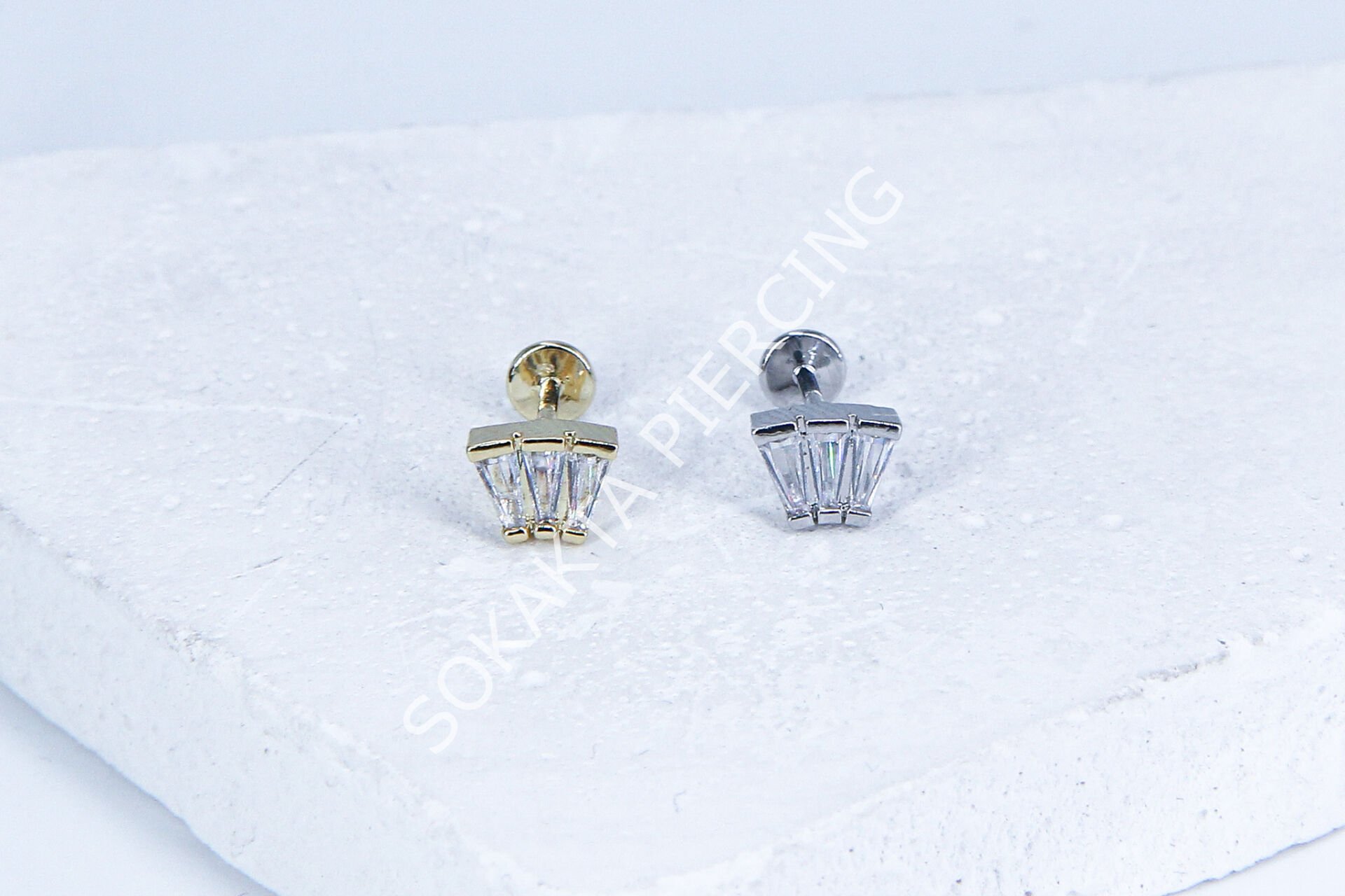 G126 - 6MM ARKASI DÜZ TRAGUS Silver