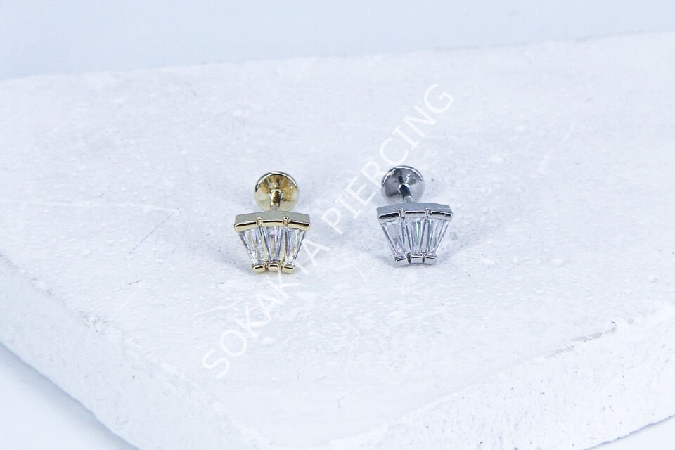 G126 - 6MM ARKASI DÜZ TRAGUS Silver