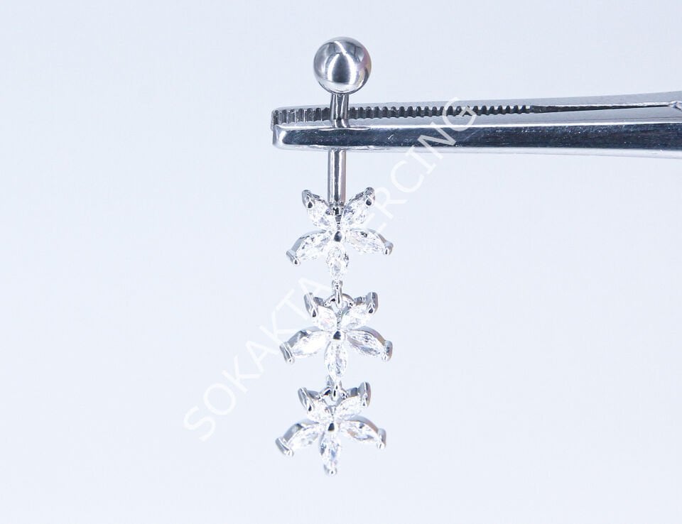 F122 - GÖBEK PİERCİNGİ Silver