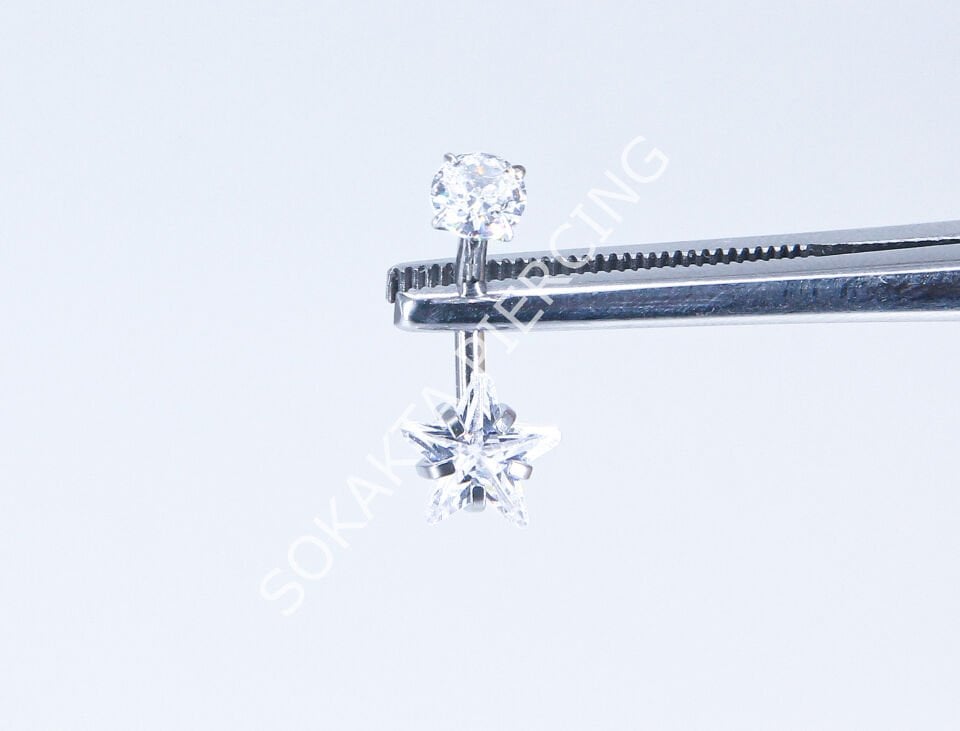 F102-103 GÖBEK PİERCİNGİ Silver