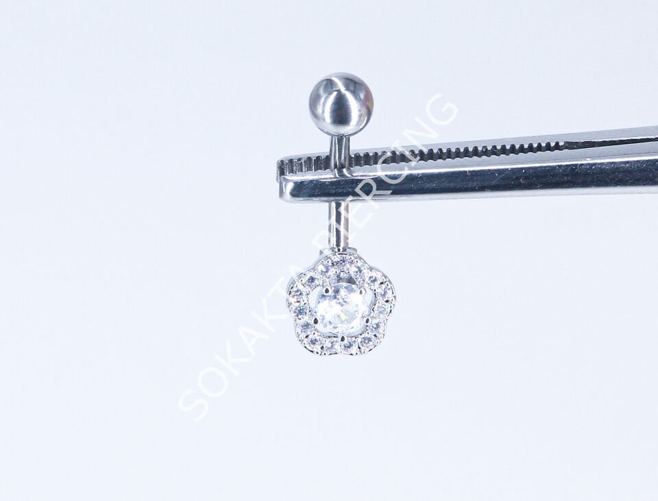 F97 GÖBEK PİERCİNGİ Silver