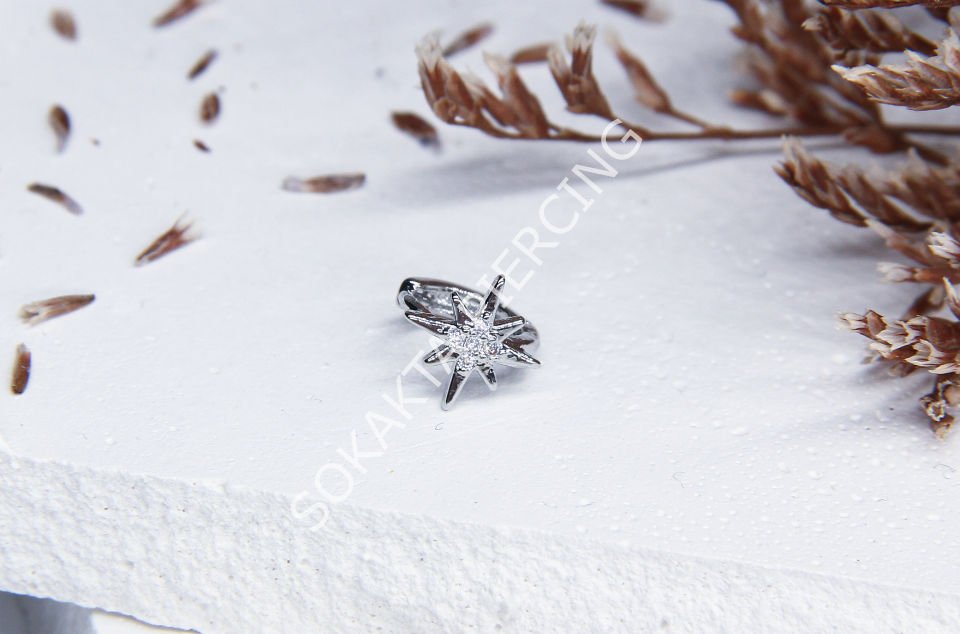 E103 - 6MM TRAGUS HALKA Silver