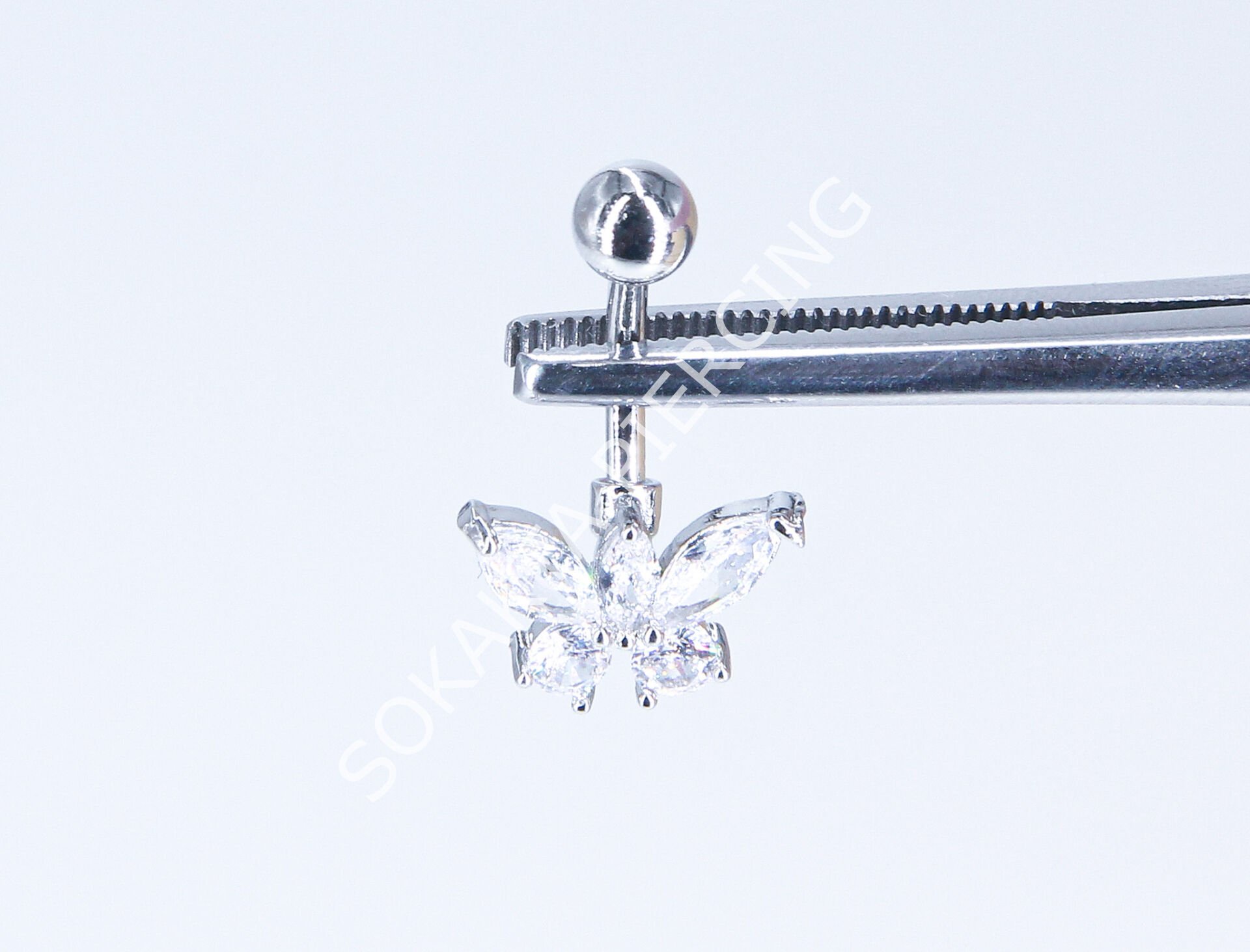 F161-162 - GÖBEK PİERCİNGİ Silver
