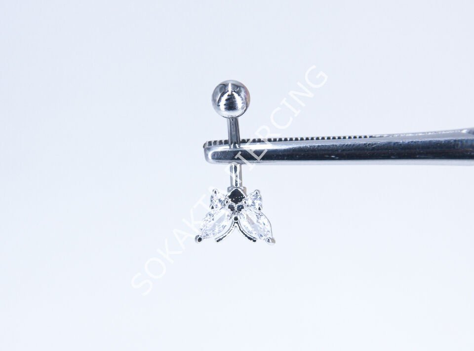 F106-107 - GÖBEK PİERCİNGİ Silver
