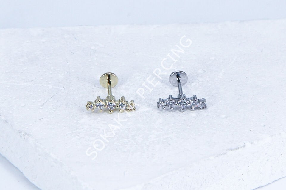 G138 - 6MM ARKASI DÜZ TRAGUS Silver