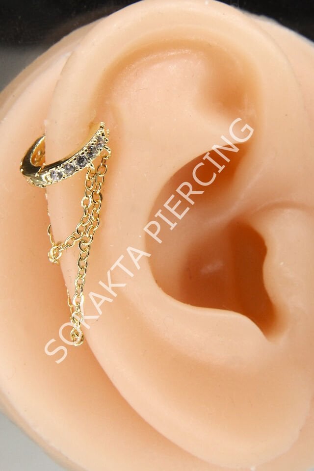 E211 - 8 MM ZİNCİRLİ HALKA Gold