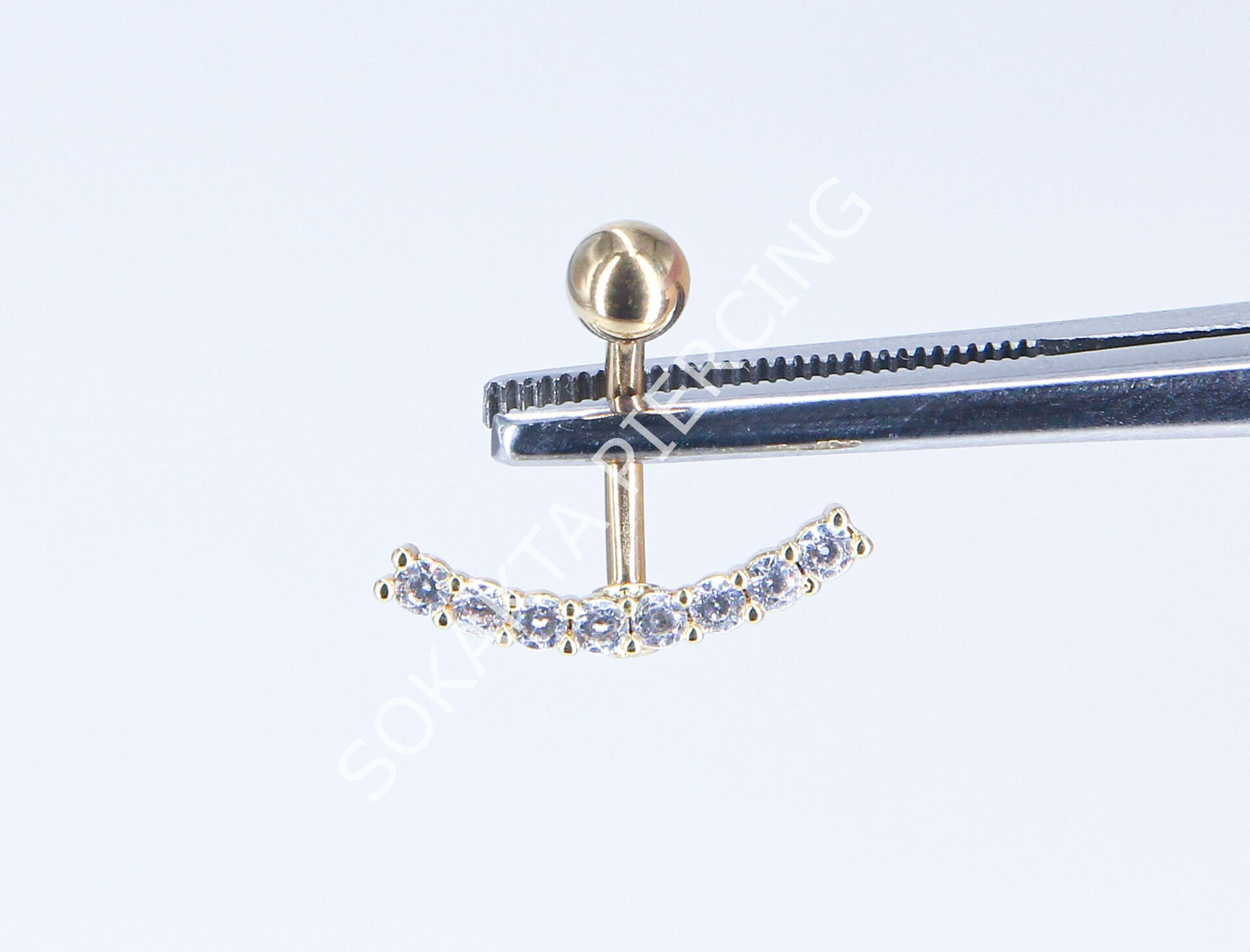 F175-176   - GÖBEK PİERCİNGİ Silver