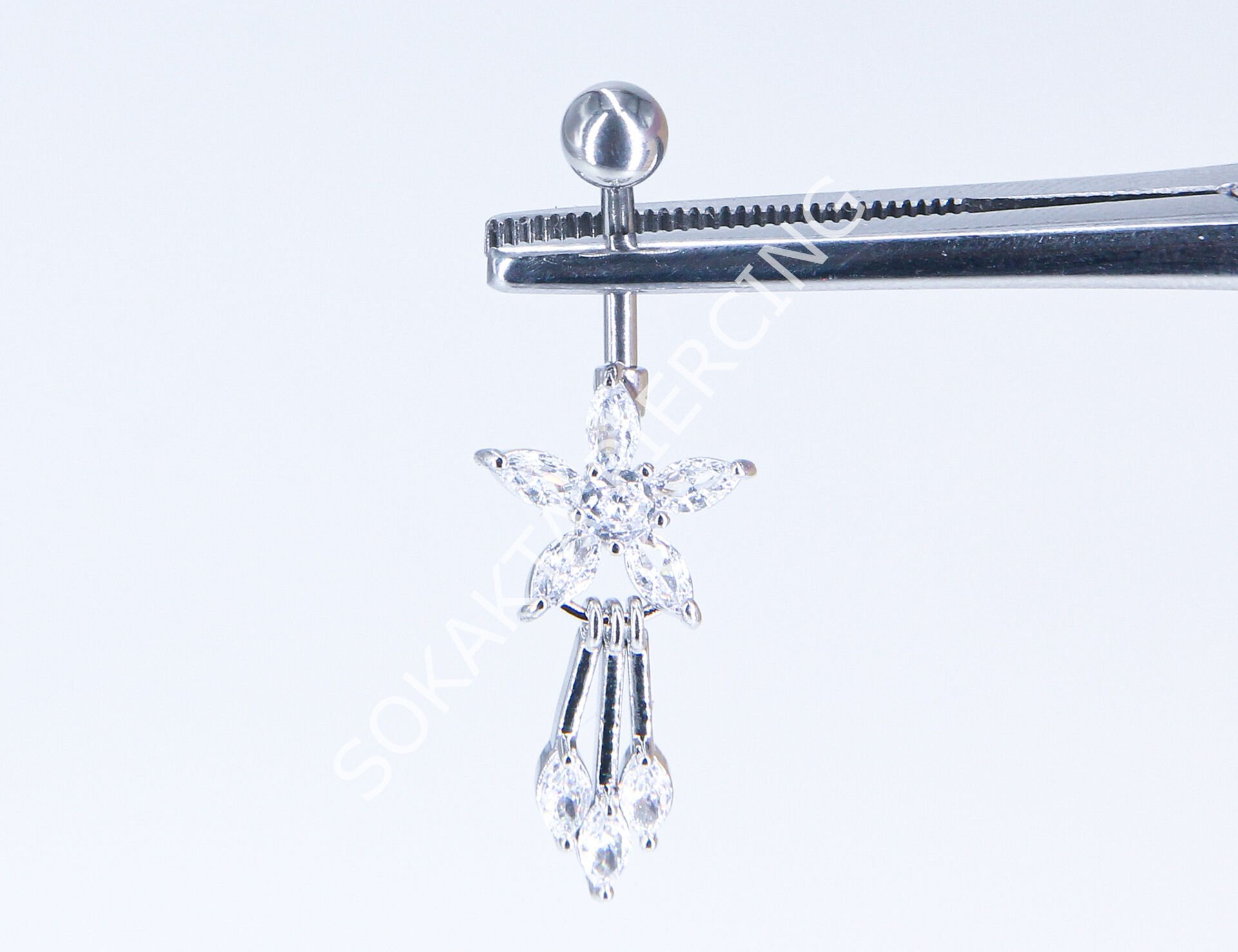 F137-138  - GÖBEK PİERCİNGİ Silver