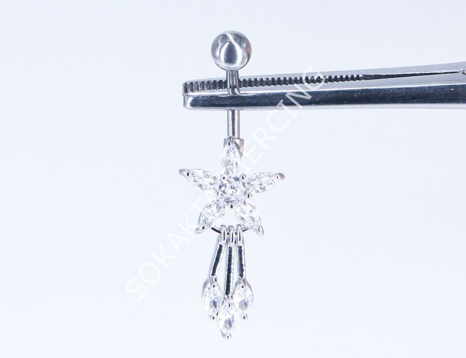 F137-138  - GÖBEK PİERCİNGİ Silver