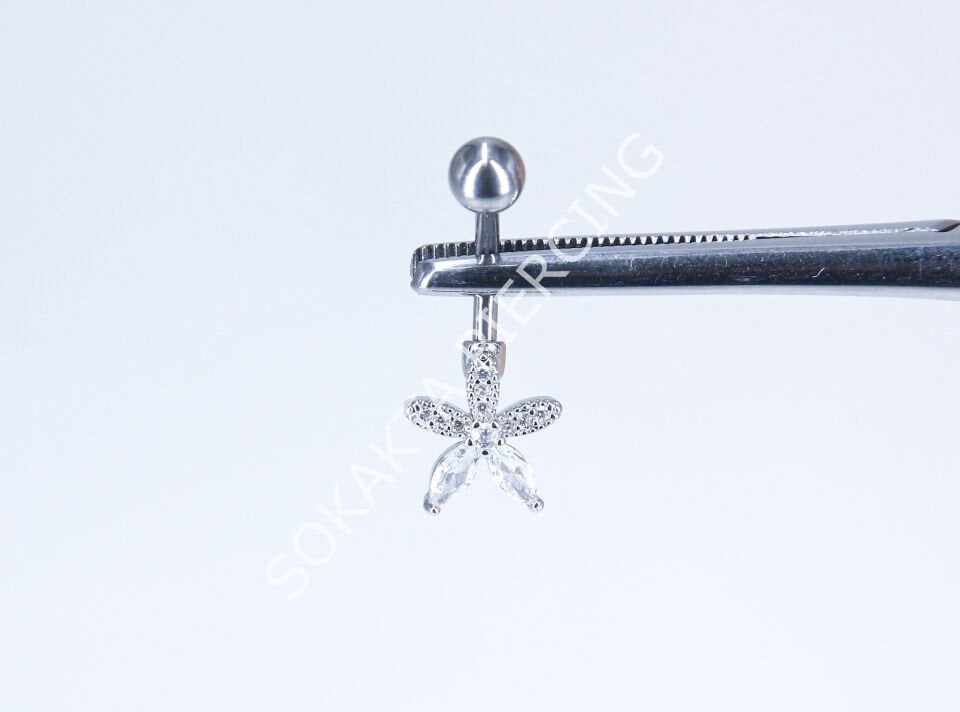 F53-54 GÖBEK PİERCİNGİ Silver
