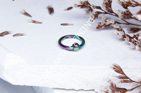 8 MM HALKA PİERCİNG Siyah