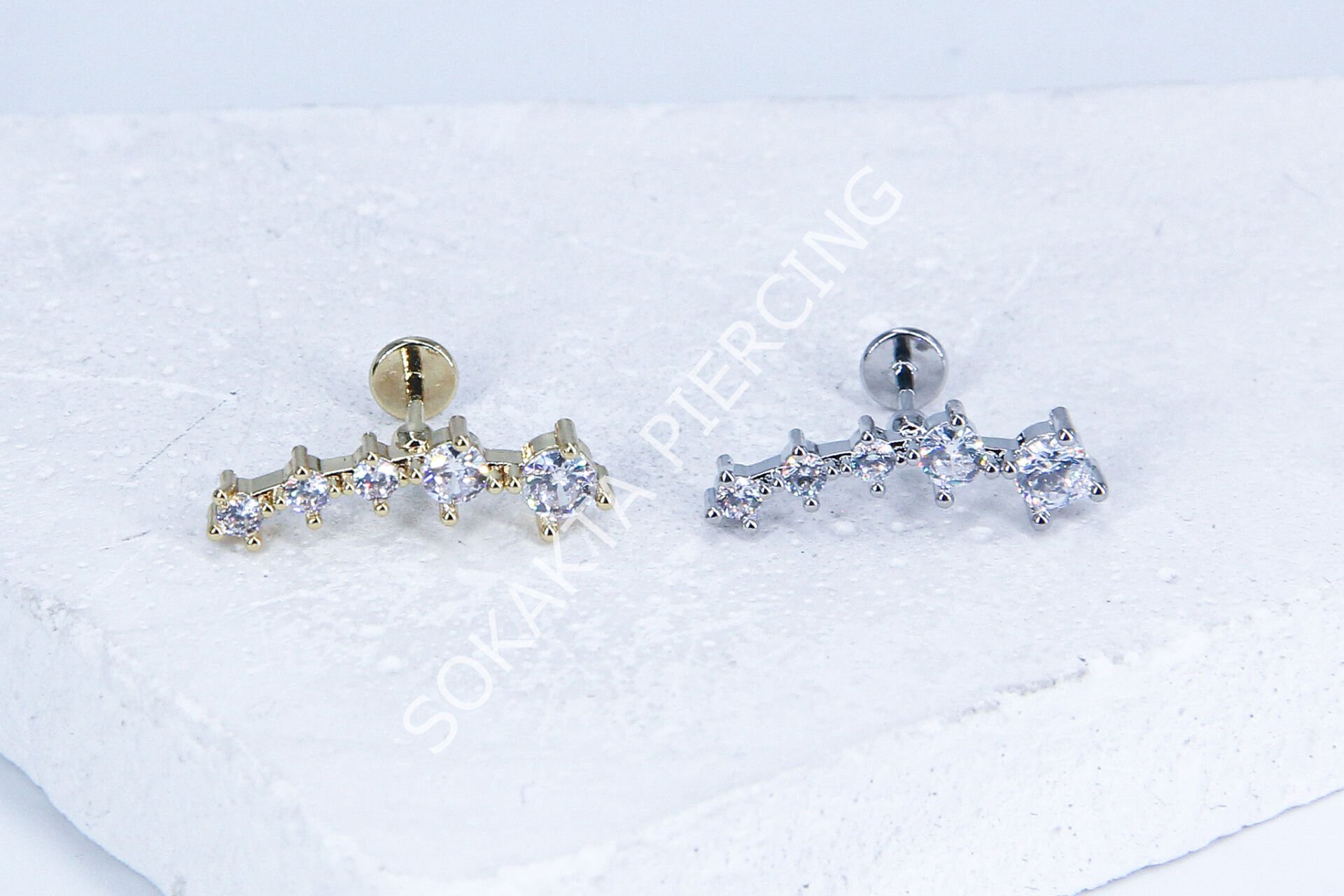 G167 - 6MM ARKASI DÜZ TRAGUS Silver