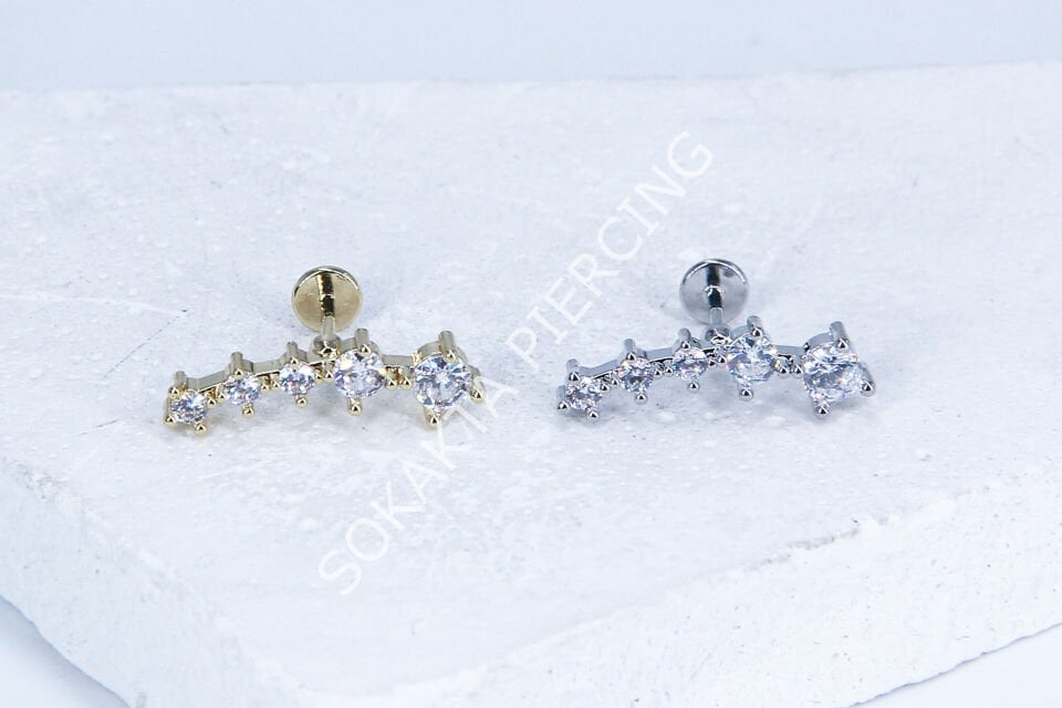 G167 - 6MM ARKASI DÜZ TRAGUS Silver