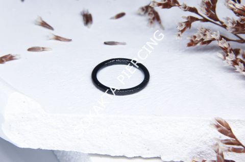 10 MM TAM TUR HALKA PİERCİNG Siyah